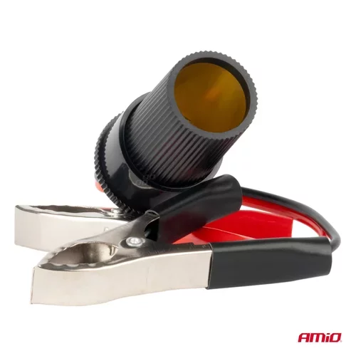Adaptér do zásuvky zapaľovača s krokosvorkami 12V 24V 15cm AMiO-03803 - obr. 1