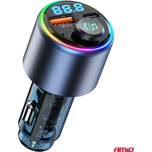 FM transmitter 1×USB-A 1×USB-C 12/24V AMiO-04655 - obr. 6