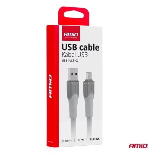 Kábel USB-A TO TYP-C 60W 200cm FullLINK model X111 AMiO-04290 - obr. 2