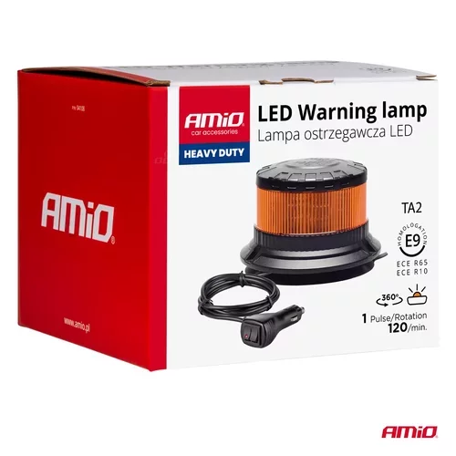 LED výstražný maják W28M 12V 24V AMiO-04105 - obr. 6