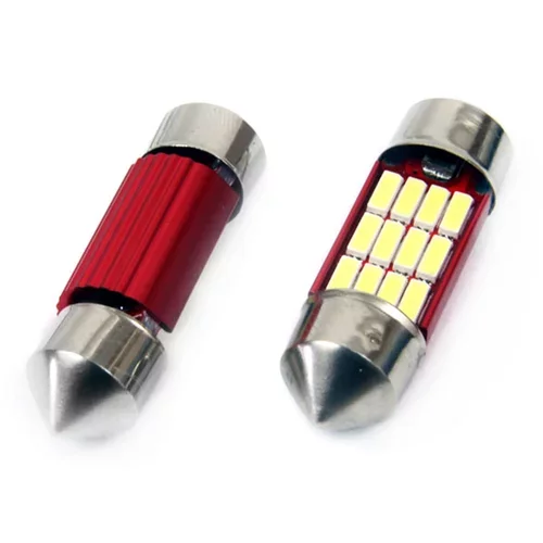 LED žiarovky CANBUS 4014 12SMD Festoon C5W C10W C3W 31mm White 12V/24V /AMiO/ - obr. 1