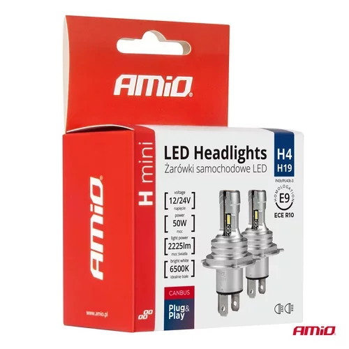 LED žiarovky hlavného svietenia H4/H19 H-mini Series AMiO-03331 - obr. 5