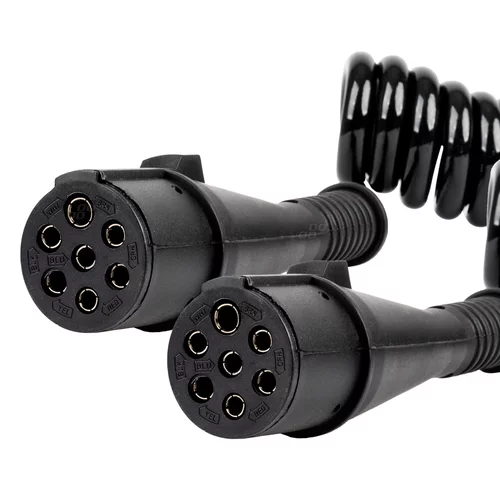 Špirálový kábel TIR 2x 7 PIN typ N 5m 24V AMIO-04380