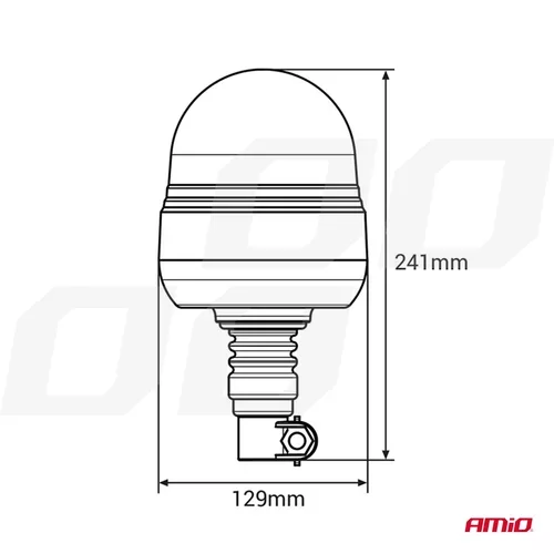 Výstražný LED maják WAR09P, ECE R10 R65 39LED 12/24V IP56 /AMiO/ - obr. 4