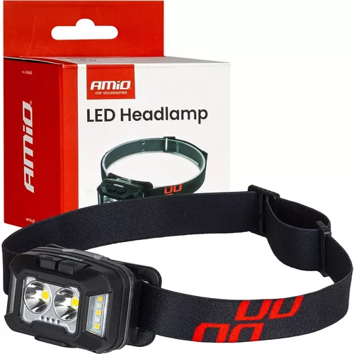 Čelovka LED 2xXPG+10SMD 1800mAh SUPER BRIGHT (BATT) AMiO-04668