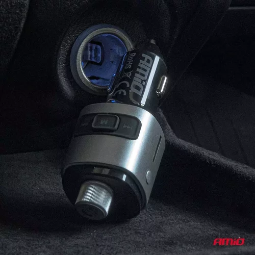 FM transmitter 2×USB-A microSD 12/24V AMiO-04654 - obr. 3