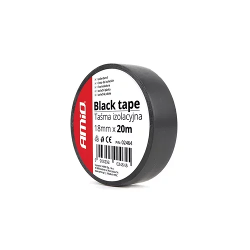 Izolačná páska, čierna 18mm x 20m (1 ks) AMiO-02464