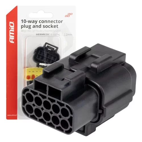 Sada elektrických konektorov vodotesných 10 PIN 2,2 mm AMiO-04351