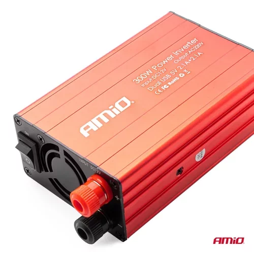 Menič napätia 12V/220V 300W/600W 2xUSB PI03 /AMiO/ - obr. 3