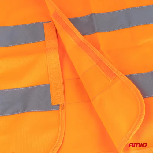 Reflexná vesta XXL oranžová s certifikátom AMiO-03985 - obr. 5