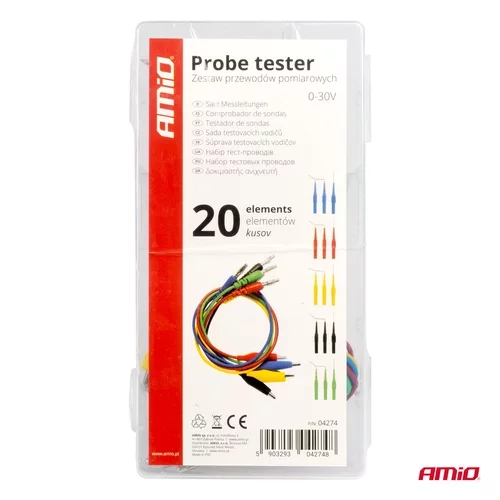 Súprava testovacích vodičov 20 ks AMiO-04274 - obr. 5
