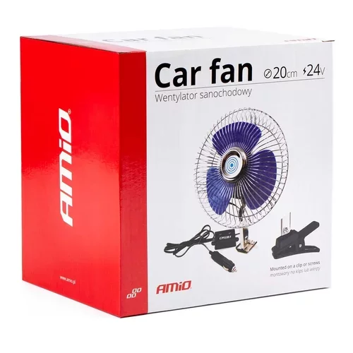 Ventilátor do auta kovový 24V /AMiO/ - obr. 1