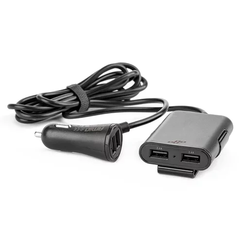 Autonabíjačka predná-zadná s predlžovacím káblom 4 USB /AMiO/
