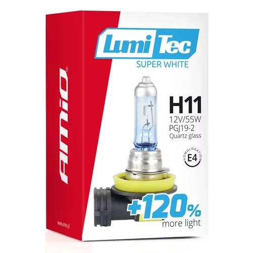 Halogénová žiarovka H11 12V 55W LumiTec SuperWhite +120% /AMiO/ - obr. 4