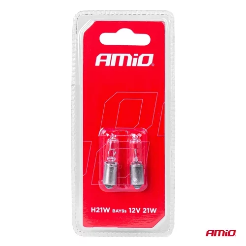 Halogénové žiarovky H21W 12V 21W BAY9S white 2ks blister /AMiO/ - obr. 2