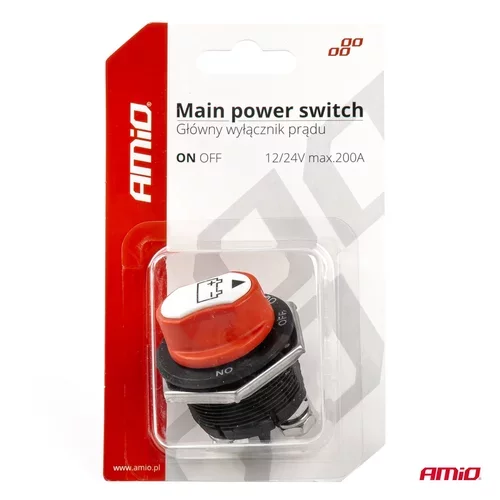 Hlavný vypínač autobatérie 12/24V max. 200A AMiO-03027 - obr. 3