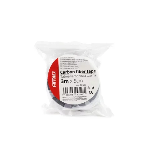 Karbónová ochranná páska čierna 3m x 50mm AMiO-02597 - obr. 2