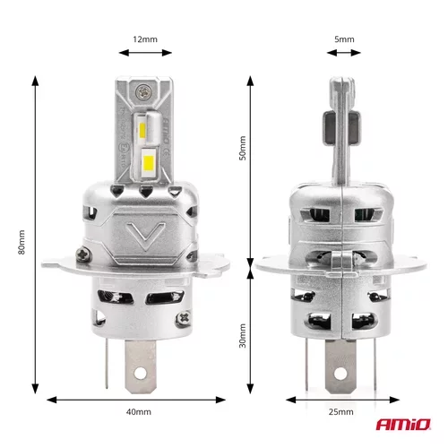 LED žiarovky hlavného svietenia H4/H19 X2 Series /AMiO/ - obr. 2