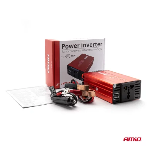 Menič napätia 12V/220V 300W/600W 2xUSB PI03 /AMiO/ - obr. 7
