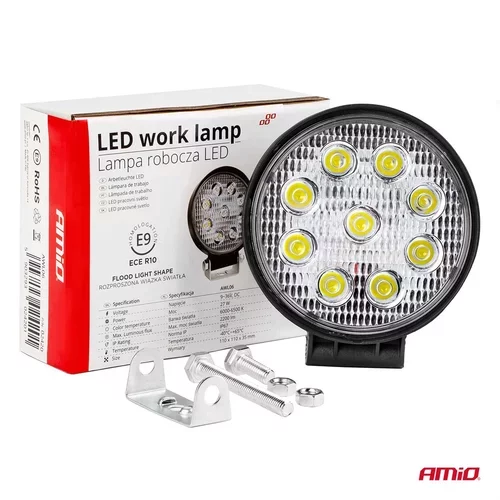 Pracovné LED svetlo AWL06 9 LED FLOOD 9-36V /AMiO/ - obr. 9