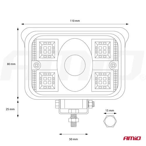 Pracovné LED svetlo AWL32 17 LED COMBO 9-36V /AMiO/ - obr. 8