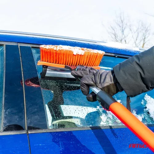 Veľká teleskopická kefa na sneh s škrabkou na ľad a stierkou 98-134 cm AMiO-04147 - obr. 2