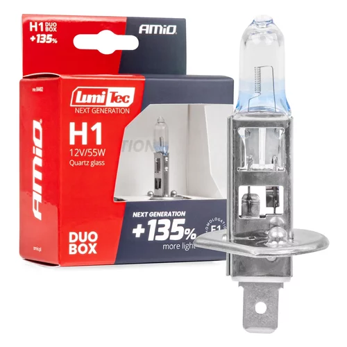Halogénové žiarovky H1 12V 55W LumiTec NEXT GENERATION +135% DUO AMiO-04402
