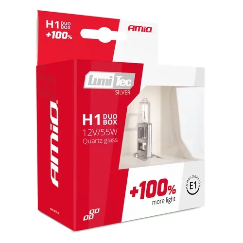 Halogénová žiarovka blister (2ks) H1 12V 55W sada LumiTec SILVER +100% /AMiO/ - obr. 4