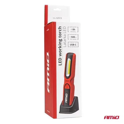 Inšpekčná baterka so vstavanou 2600mAh batériou 02919 /AMiO/ - obr. 6