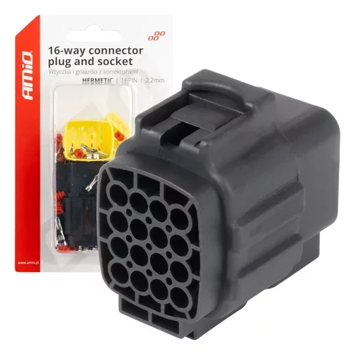 Sada elektrických konektorov vodotesných 16 PIN 2,2 mm AMiO-04353