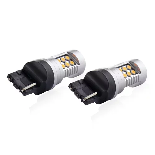 LED žiarovky CANBUS 3030 24SMD T20 7440 WY21W Oranžová 12V/24V /AMiO/ - obr. 6