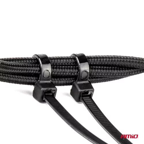 Sťahovacie pásky čierne 4,8x350mm - 100 ks /AMiO/ - obr. 4