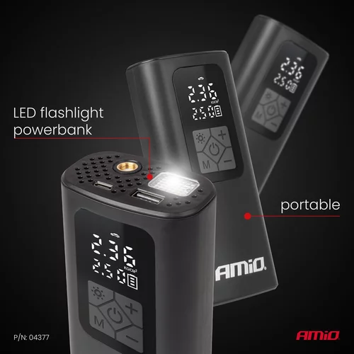 Bezdrôtový vzduchový kompresor LED USB-C 40W AMiO-04377 - obr. 1