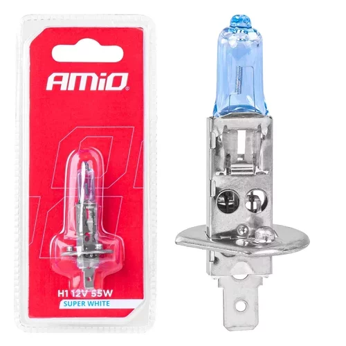 Halogénová žiarovka H1 12V/55W Super White 1ks blister /AMiO/