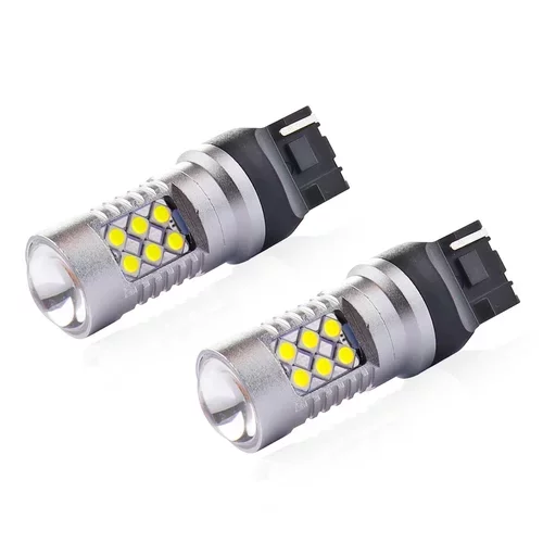 LED žiarovky CANBUS 3030 24SMD T20 7440 W21W White 12V/24V /AMiO/ - obr. 1