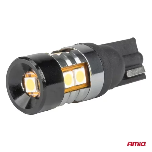LED žiarovky CANBUS T10 W5W 9 SMD 3030 Biela 12V 24V AMiO-04241 - obr. 2