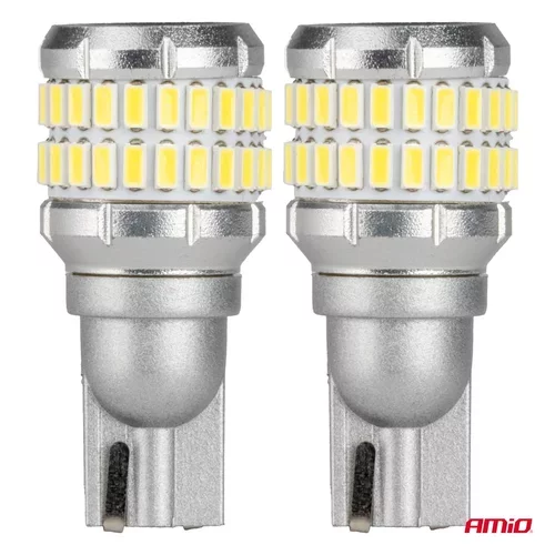 LED žiarovky CANBUS T15 W16W 48SMD 4SMD 3014 3030 Biela 12V 24V AMiO-04261 - obr. 1