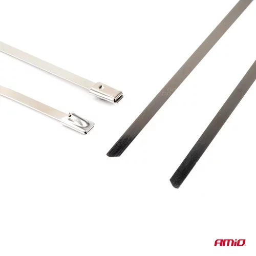 Nerezové sťahovacie pásky 4,6x350mm 100 ks AMiO-04324 - obr. 2