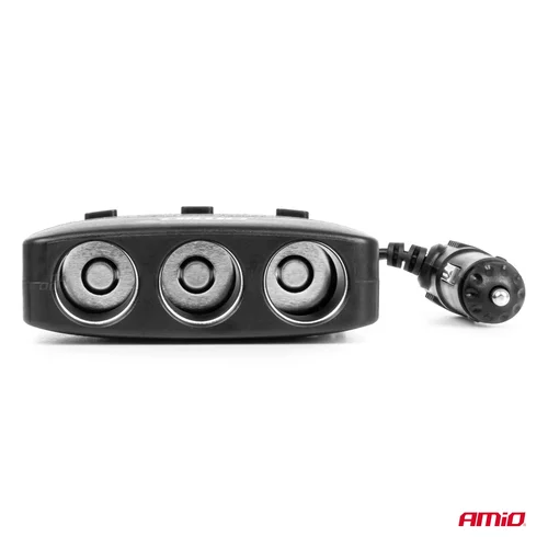 Predlžovacia zásuvka 2x USB-A ON/OFF LED 12/24V 100W 70cm AMiO-04363 - obr. 3
