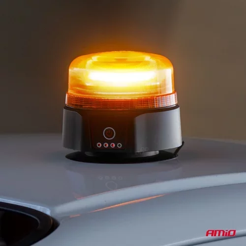 Bezdrôtové výstražné LED svietidlo s diaľkovým ovládaním R65 R10 12/24V AMIO-03932 - obr. 1