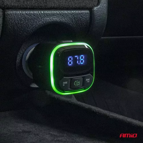FM transmitter 1×USB-A 2×USB-C 12/24V AMiO-04651 - obr. 1