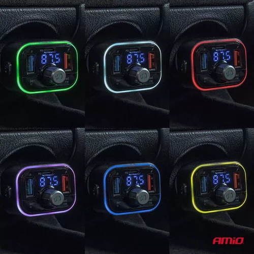 FM transmitter 1×USB-C microSD 12V 24V AMiO-04652 - obr. 3