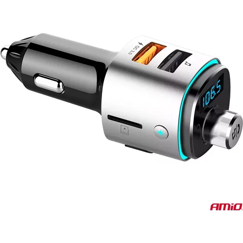 FM transmitter 2×USB-A microSD 12/24V AMiO-04654 - obr. 11