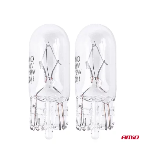 Halogénové žiarovky T10 W5W W2.1x9.5d 12V 2ks blister /AMiO/ - obr. 1