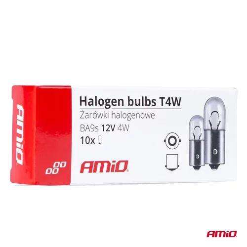 Halogénové žiarovky T4W 12V 4W BA9S 10ks /AMiO/ - obr. 3