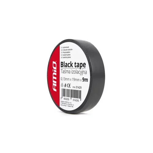 Izolačná páska, čierna 19mm x 9m AMiO-01429