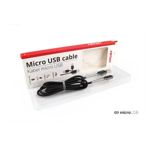 Kábel USB do micro USB FullLINK 1m 2,4A /AMiO/ - obr. 1