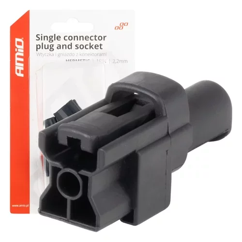 Sada elektrických konektorov vodotesných 1 PIN 2,2 mm AMiO-04345