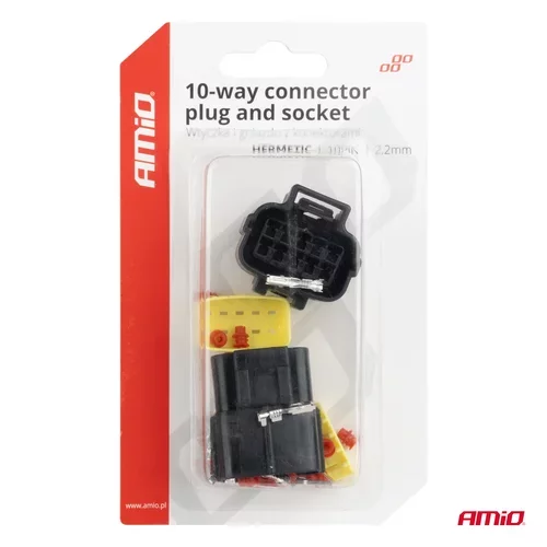 Sada elektrických konektorov vodotesných 10 PIN 2,2 mm AMiO-04351 - obr. 4