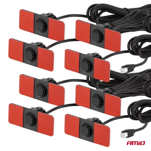 Parkovací asistent LED-GRAF 3D 8 senzorov čierna vnútorná 16,5mm /AMiO/ - obr. 3